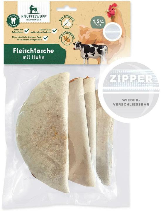 Image du produit Knuffelwuff Kausnack Fleischtaschen 4 Stück ca. 320 g, TierbedÃ¼rfnis (4 pcs, 320 g)