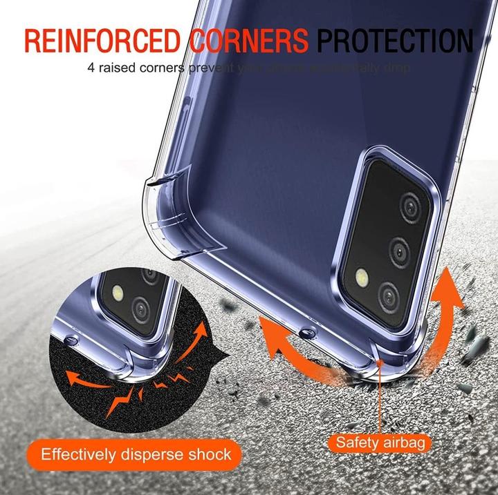 Produktbild Screenguard Samsung Galaxy A03s Hülle Crystal Soft Airbag Bumper (Samsung Galaxy A03s)