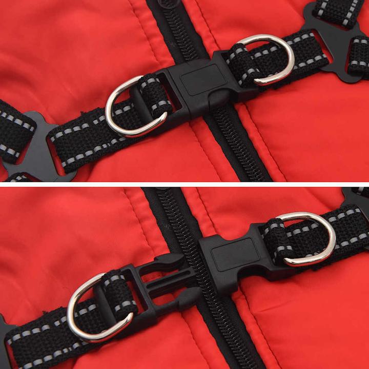 Actual product image VidaXL Dog coat with harness Waterproof Reflective (36, Dog coat)