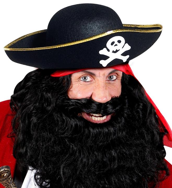 Actual product image Fasnacht Pirate hat with skull