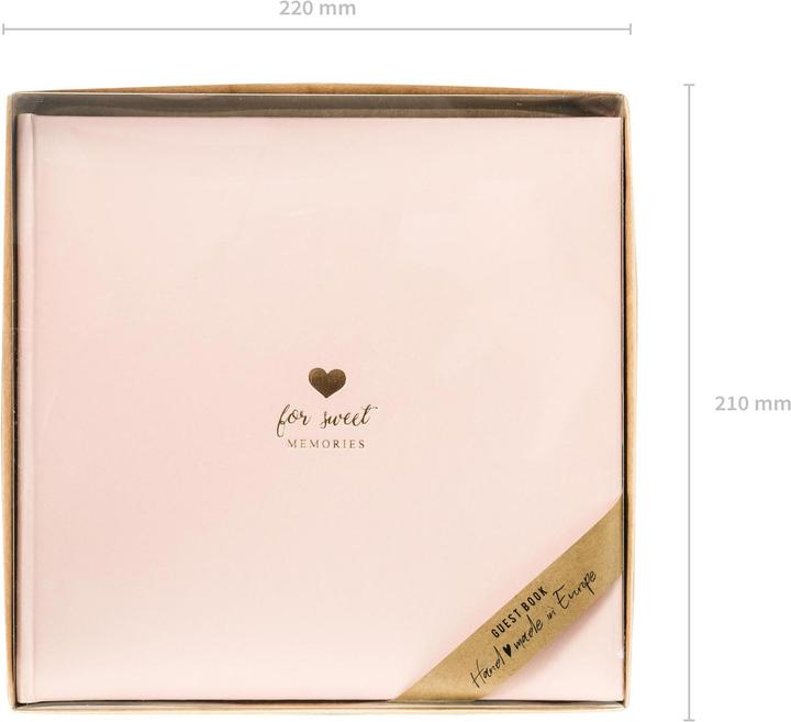 Image du produit Partydeco Livre d'or For sweet memories 20.5 x 20.5 cm, Rose/or (20,5 x 20,5 cm)