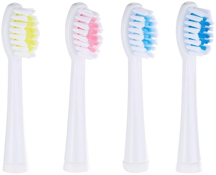 Produktbild Newgen medicals Aufsteckbürsten in 4 Farben für Schallzahnbürste SZB-220, 4er-Set (4 x)