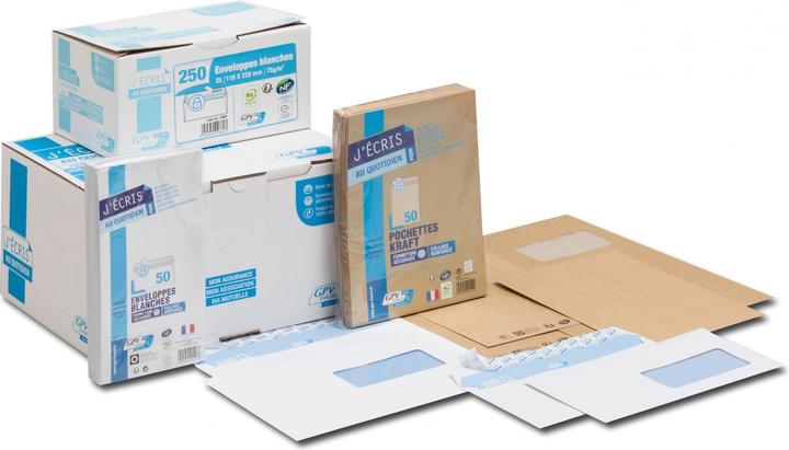 Produktbild GPV Briefumschl„ge, DL, 110 x 220 mm, weiá, ohne Fenster (110 x 220 mm, 200 x)
