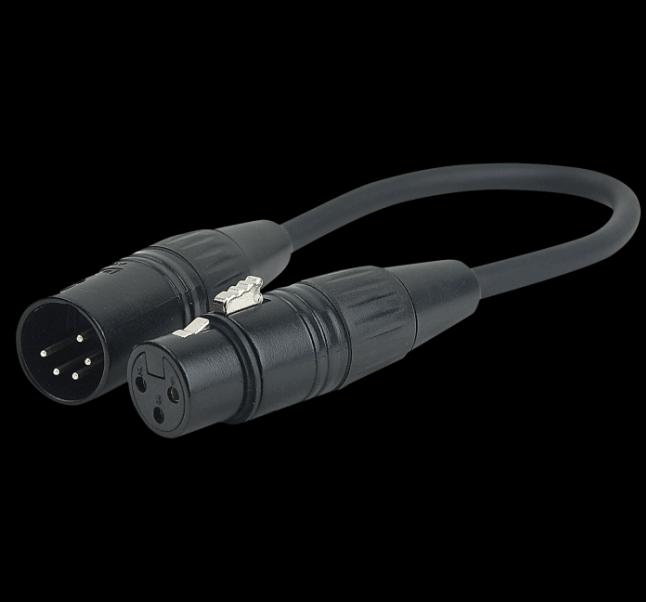 Produktbild DAP-Audio DMX Adapterkabel (0.25 m, XLR)