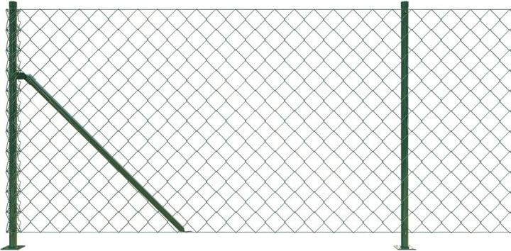 Immagine prodotto VidaXL Maschendrahtzaun mit Bodenflansch Grün 0,8x10 m, Farbe
