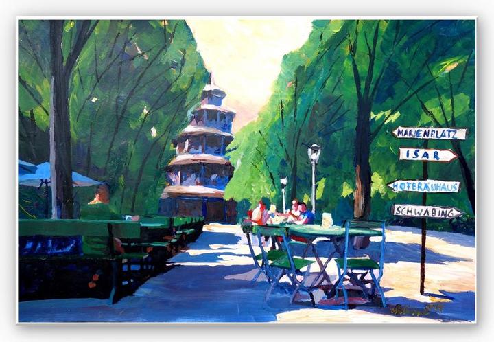 Immagine prodotto Trenddeko Bleichner - Torre Cinese di Monaco di Baviera (60 x 40 cm)