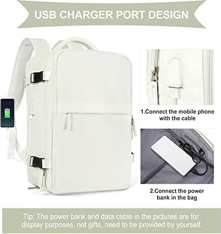 Image du produit Only-Bags.Store Sac de cabine pour EasyJet 45x36x20 Travel Rucksack Ryanair avec port USB Avion Sac à dos