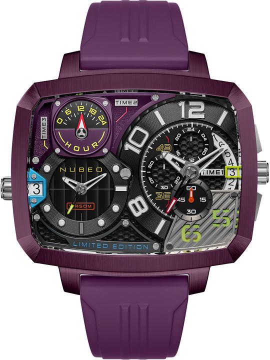 Immagine prodotto Nubeo NB-6084-06 Orologio da uomo Odyssey Triple Time-Zone Limited 58mm 5ATM (Cronografo)