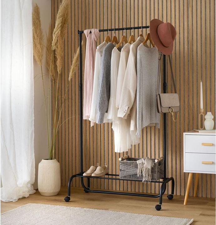 Actual product image Zeller Present Roller clothes rack, metal/plastic