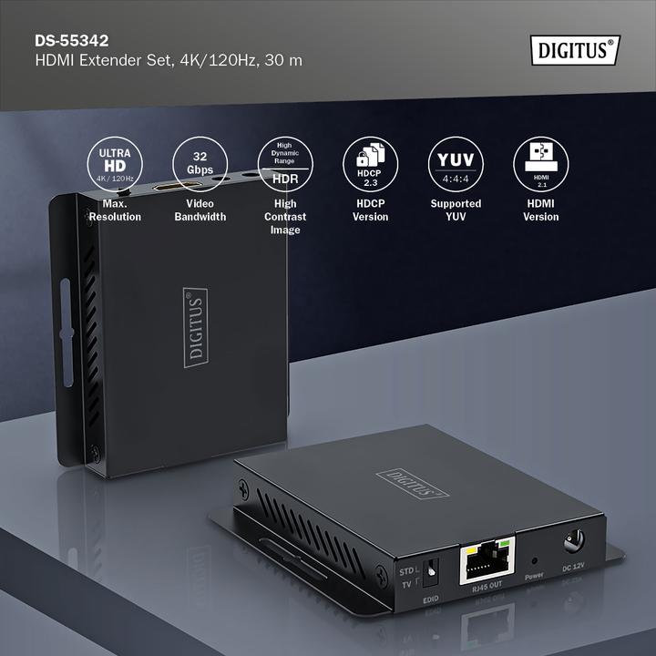 Produktbild Digitus HDMI Extender Set, 4K/120Hz, 40 m