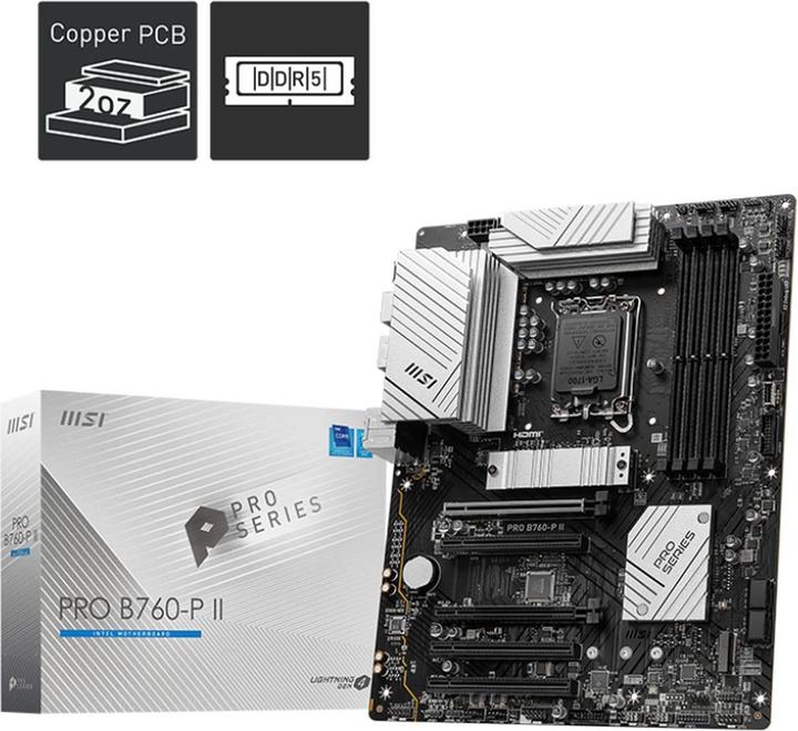 Produktbild MSI PRO B760-P II (LGA 1700, Intel B760, ATX)