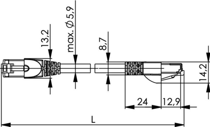 Image du produit Telegärtner Telegartner MP8 FS 500 (S/FTP, CAT6a, 0.25 m)