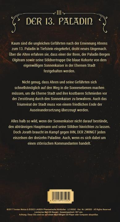 Produktbild Die Eherne Stadt: Der 13. Paladin Band III (Torsten Weitze, Günter Merlau, LAUSCH Medien, Deutsch)