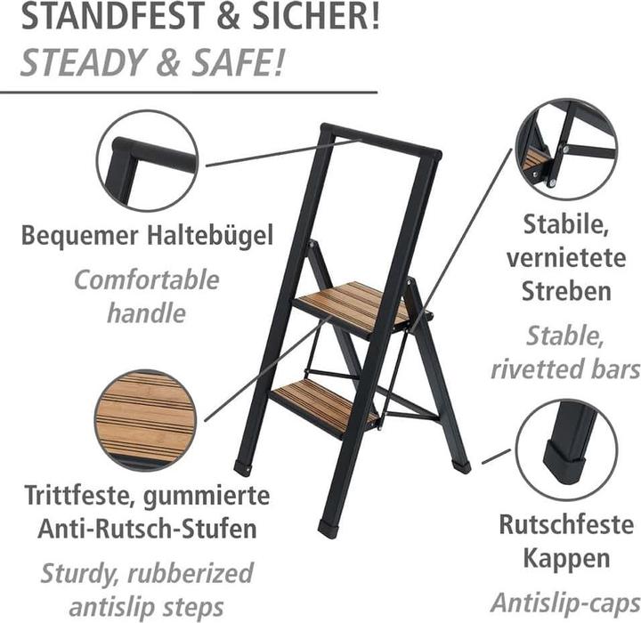 Produktbild Wenko Klapptrittleiter (Trittleiter, 44 cm)