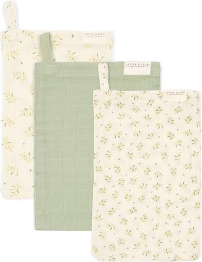 Produktbild Little Dutch Waschlappenset muslin Blauberry Leaves