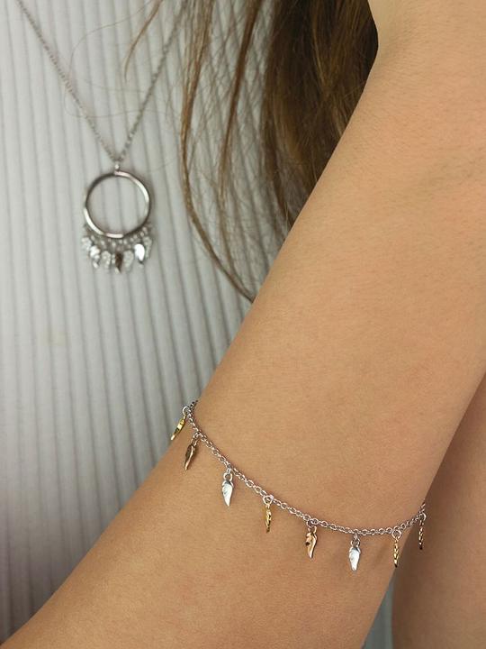 Image du produit Engelsrufer Bracelet Flying Wings Tricolor (17 cm, Argent 925)