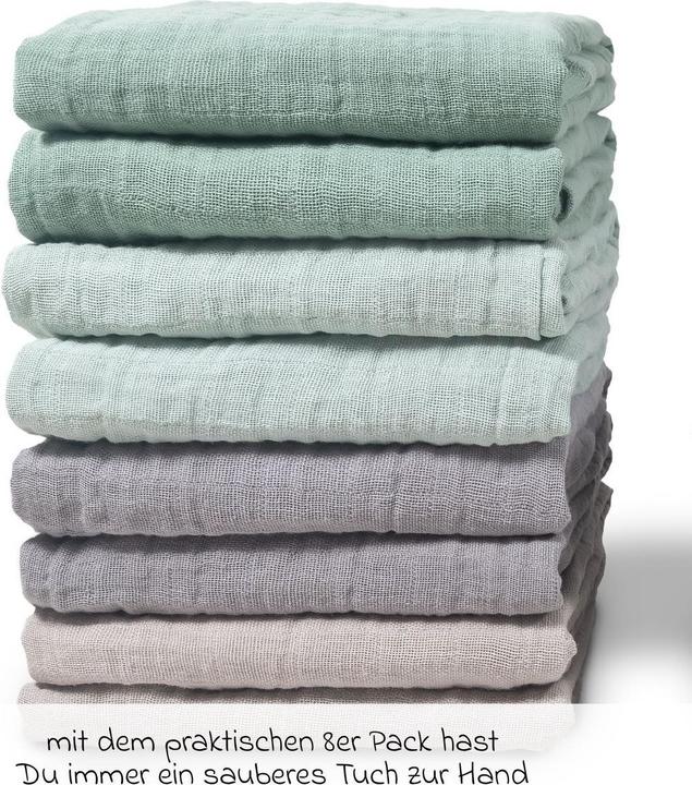 Actual product image Makian Mullwindeln & Mulltücher Mullwindel / Mulltuch 8er Pack 70 x 70 cm (70 cm, 70 cm)