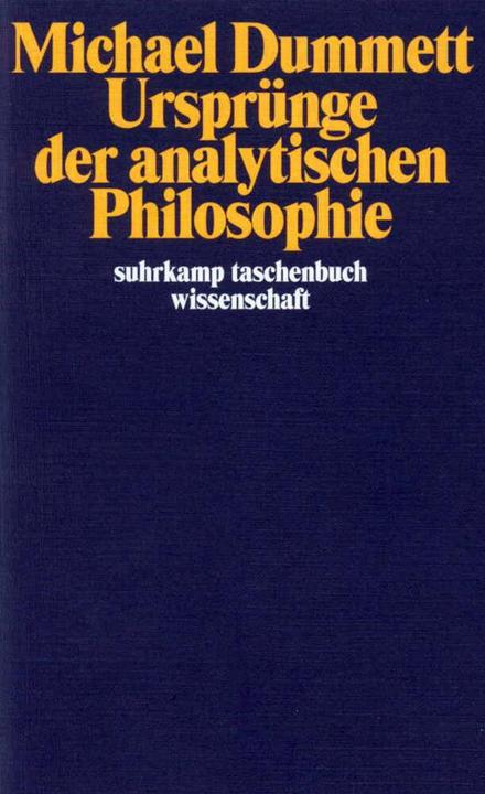 Produktbild Ursprünge der analytischen Philosophie (Deutsch, Michael Dummett, 2004)