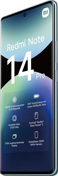 Productafbeelding Xiaomi Redmi Note 14 Pro (256 GB, Oceaanblauw, 6.67", Dubbele SIM, 200 Mpx, 4G)