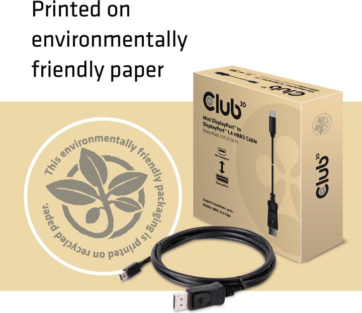Image du produit Club 3D Mini DisplayPort — DisplayPort (2 m, DisplayPort)