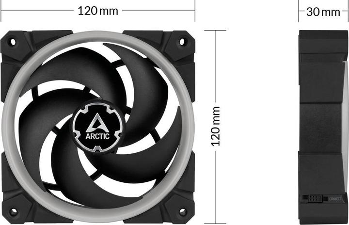 Actual product image Arctic Fan BioniX F120 A-RGB (120 mm, 1 x)