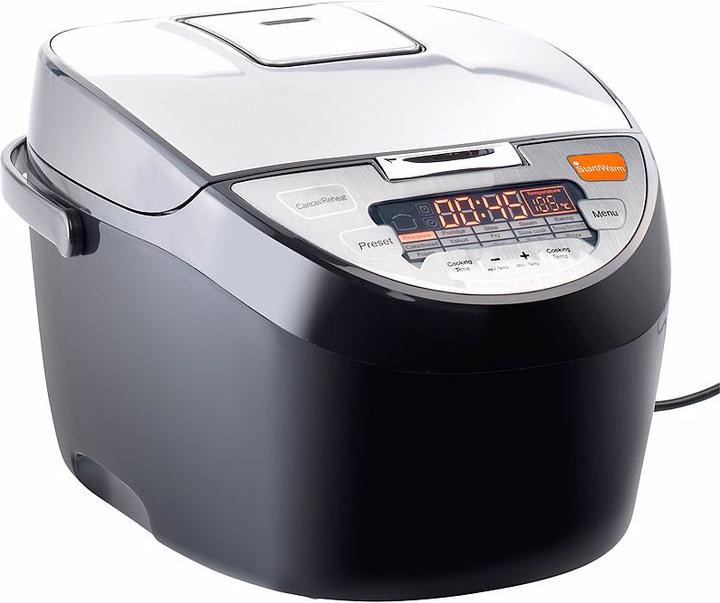 Rosenstein & Söhne Cuisinière multifonctionnelle 15en1 en acier inoxydable brossé mat