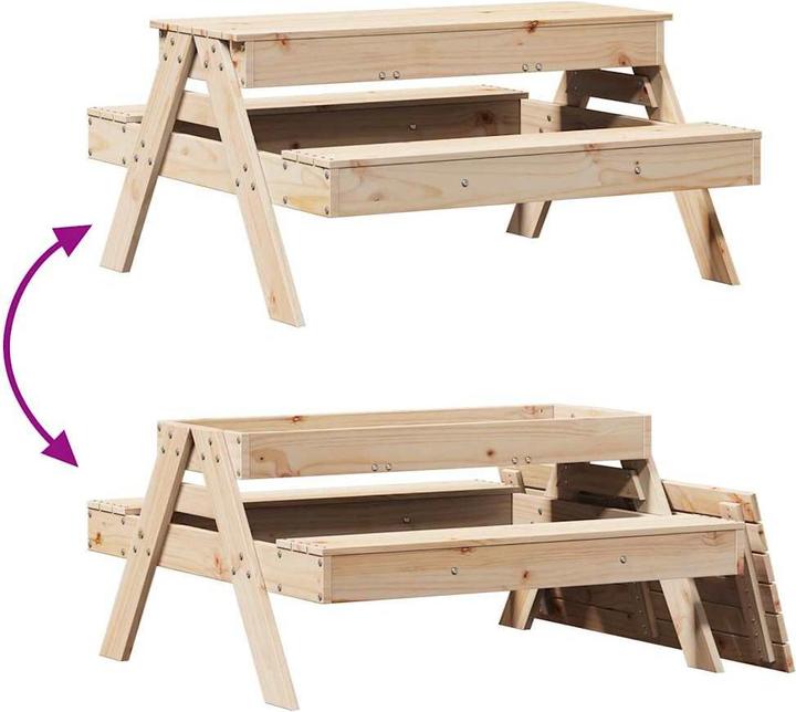 Image du produit VidaXL Table de pique-nique avec bac à sable pour les enfants
