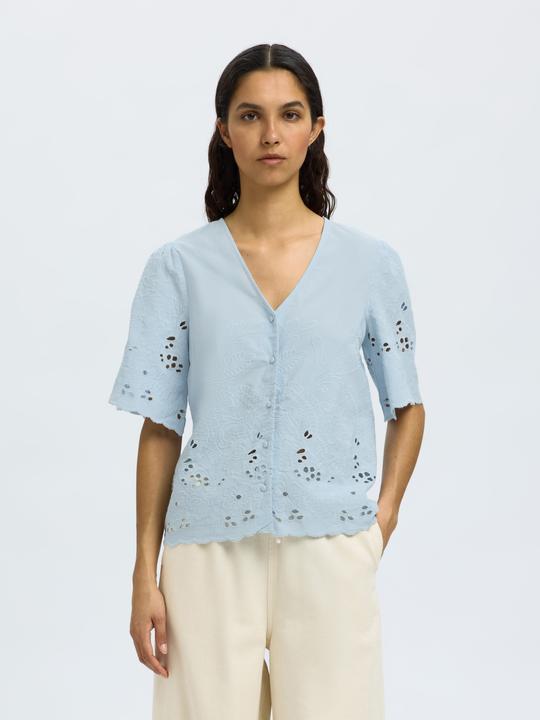 Actual product image Selected Femme Besticktes Kurzarmhemd (36)