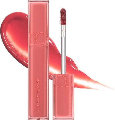 Rom&Nd Dewyful Water Tint Lip Gloss 0.18 fl oz in Coral Longlasting Lip Tint Moisturizing Natural Gloss MLB (Coral Longlasting Lip Tint)