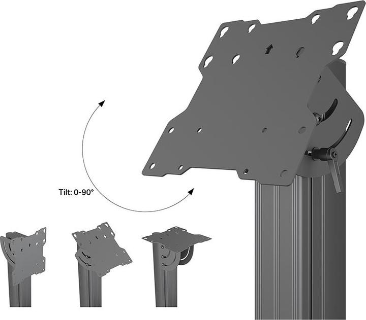 Produktbild Multibrackets Aufsatz Pro Serie Säule Tilt, Metall, schwarz