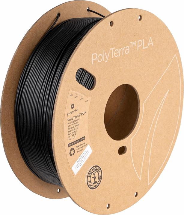 Produktbild Polymaker PolyTerra (PLA, 1.75 mm, 1000 g, Schwarz)
