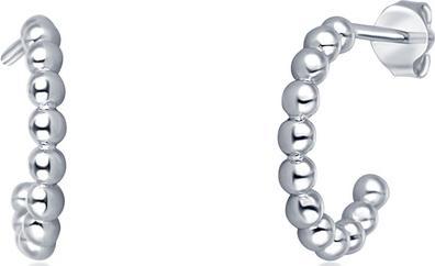 Actual product image JVD Semicircular Silver Minimalist Earrings SVLE0705XH20000