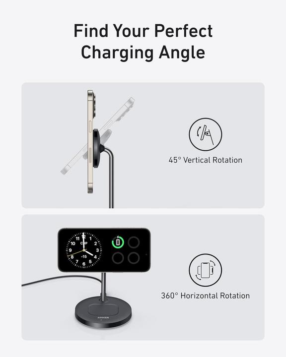 Immagine prodotto Anker - MagGo Wireless Charger (2-in-1 Stand) (15 W)