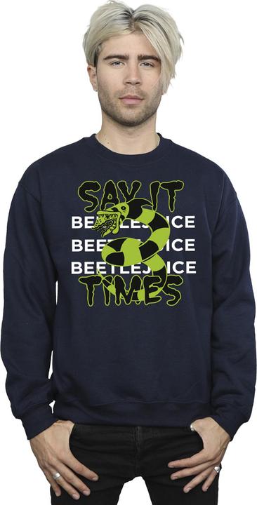 Immagine prodotto Beetlejuice Say It 3 Times Felpa Uomo (XXL)