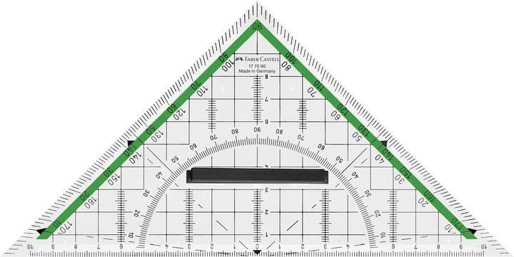 Actual product image Faber-Castell Geo triangle 20 cm with handle (227 mm)