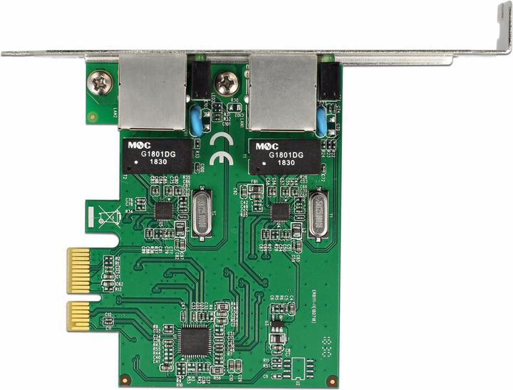 Immagine prodotto Delock Scheda di rete 2 porte, 1Gbps Realtek RTL8111H chipset (PCI Express 1.0)