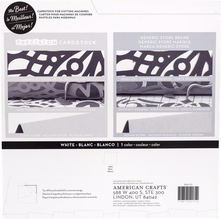 Produktbild American Crafts Bastelkarton Cardstock Precision (216 g/m², 60 x)