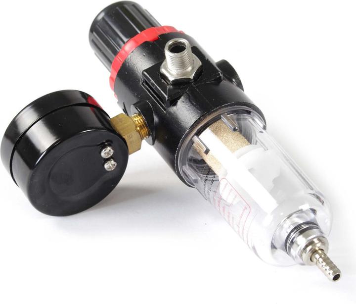 Produktbild Wiltec Airbrush Kompressor Druckregler Filter Wasserabscheider bis 7 bar 9,51mm 12,91mm