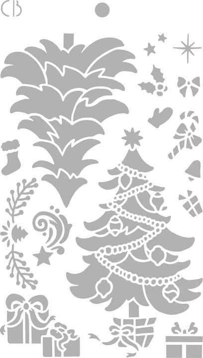 Image du produit Ciao Bella Pochoir "Christmas tree", 24 x 14,4 cm