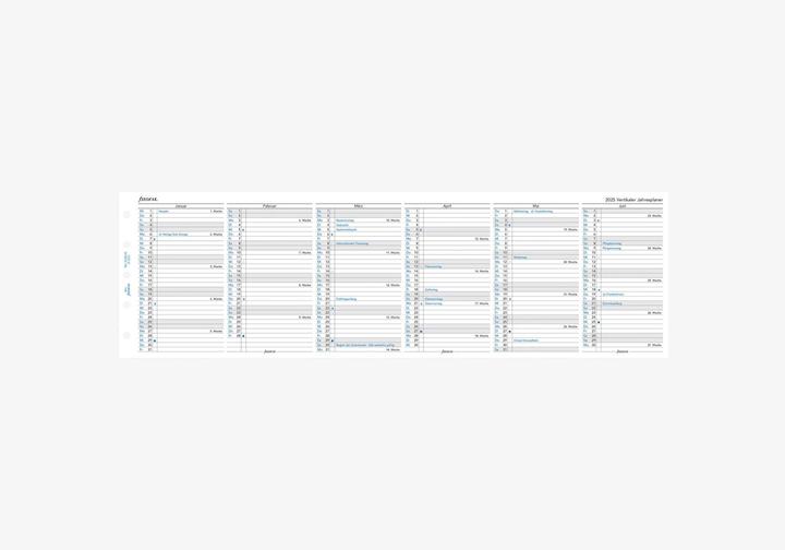 Actual product image Filofax MINI YEAR PLANNER 2025 (67 x 105 mm, No binding, German)