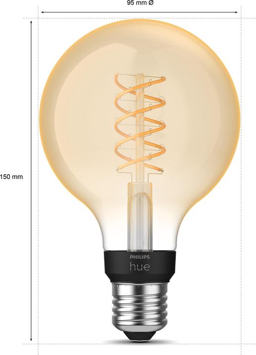 Actual product image Philips Hue White BT (E27, 7 W, 550 lm, 1 x, G)