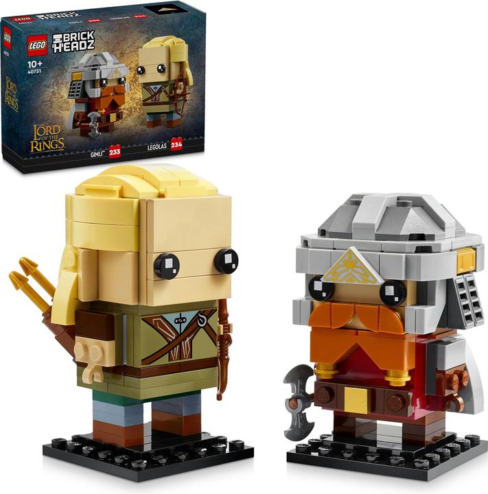 Image du produit LEGO Seigneur des Anneaux Legolas et Gimli (40751, LEGO Brickheadz)