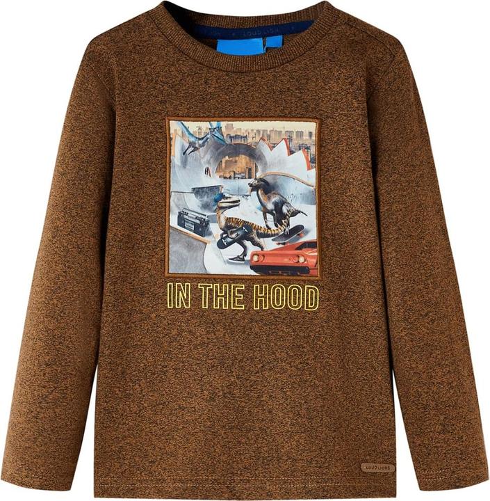 Produktbild VidaXL Kinder-Langarmshirt Cognac Melange 92,Material: 50 (92)