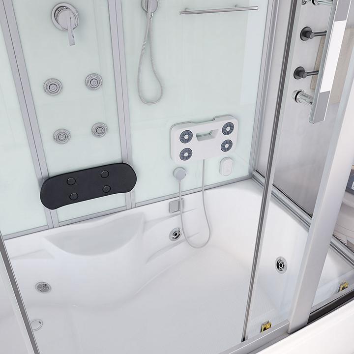 Immagine prodotto Home Deluxe Doccia a vapore con funzione idromassaggio e illuminazione LED YARU WHITE - 170x90x220 cm