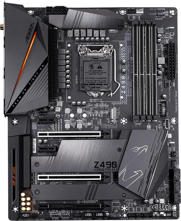 Image du produit Gigabyte Z490 Aorus Pro Ax (LGA 1200, Intel Z490, ATX)