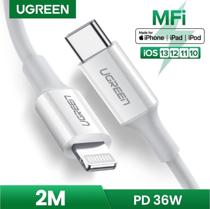 Produktbild Ugreen Lightning zu USB-C 2.0 Kabel (2 m, USB 2.0)