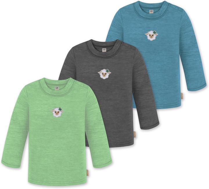 Actual product image Normani 3-pack baby merino longsleeve "Taupo" - 9475 (62)