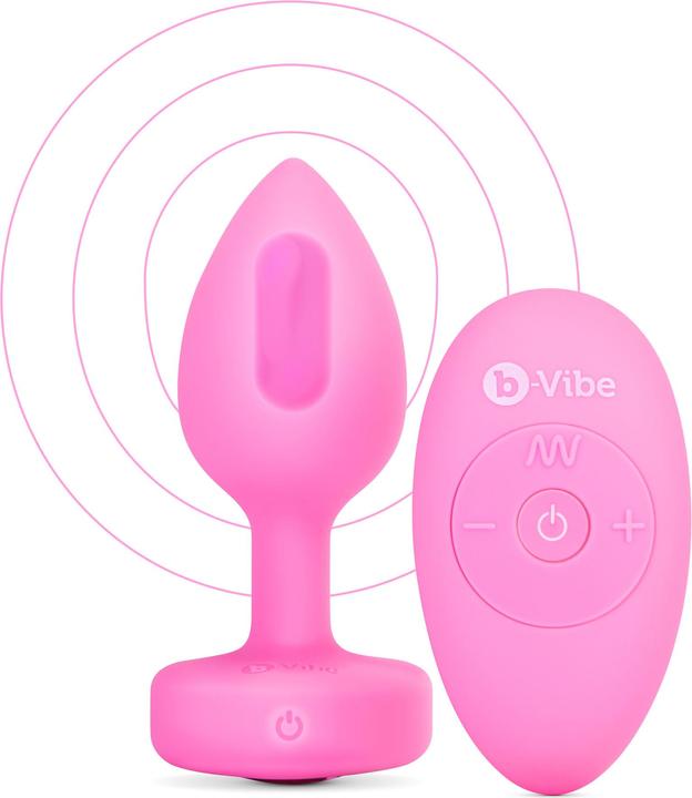 Earthly Body B-Vibe - Vibrating Heart Plug S/M Pink