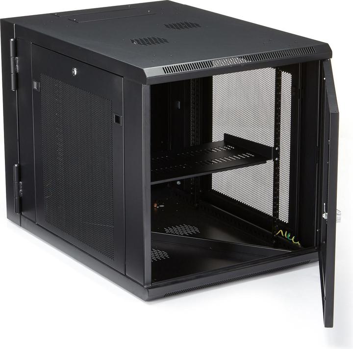 Produktbild StarTech 12HE Wandmontage Server Rack bis zu 81cm tief Gehäuse mit Scharnier Netzwerkschrank Server Schrank (12 HE, 19 Zoll Rack)