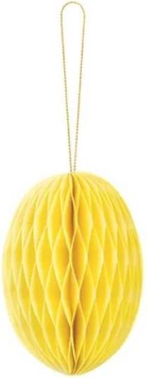 Partydeco Paper decoration honeycomb Egg, yellow, 12 cm (1 pkt / 1 pc.) (1 x)